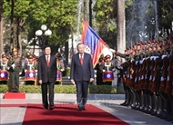 លោក To Lam អគ្គលេខាបក្ស ជួបពិភាក្សាជាមួយលោក Thongloun Sisoulith អគ្គលេខាបក្ស និងជាប្រធានរដ្ឋឡាវ